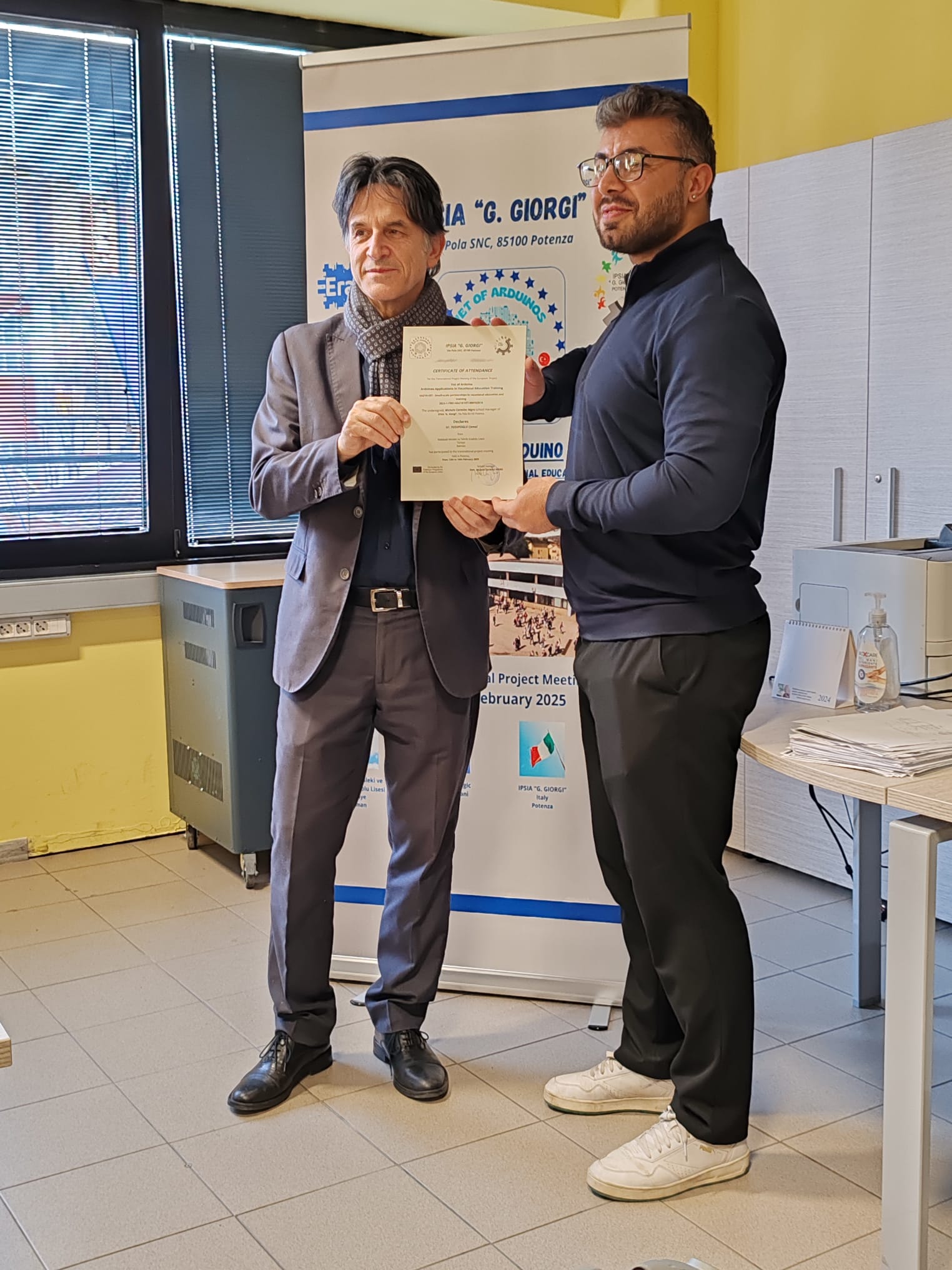 Toplantı sırasındaki sunumdan bir fotoğraf